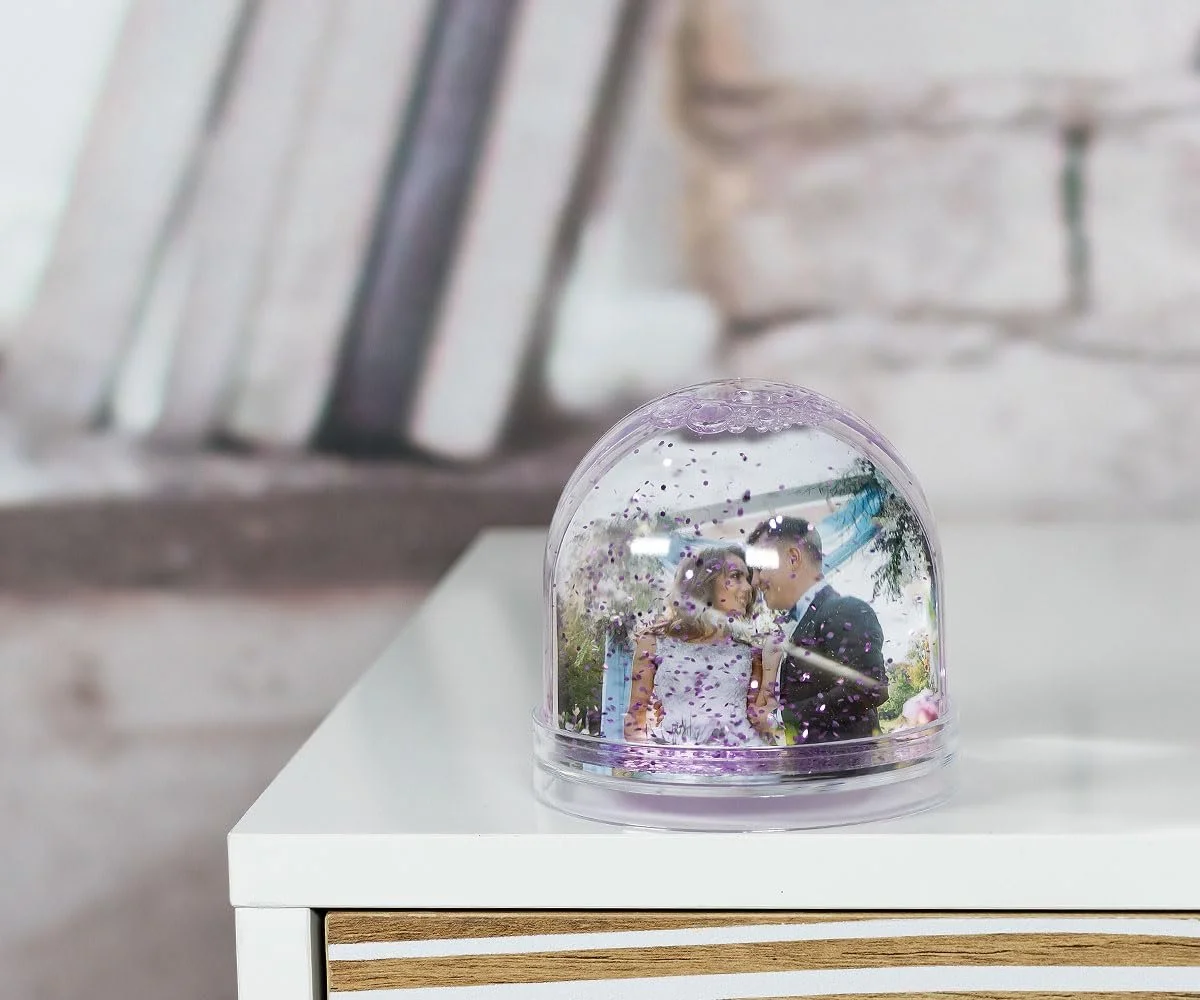 Персоналізована Скляна Куля ORWO з Фото | Індивідуальний Фотоподарунок | Однакове Фото з Обох Сторін | Високоякісна Пластикова Куля | Друк Виготовлено в Німеччині (Блискітки), фото №3