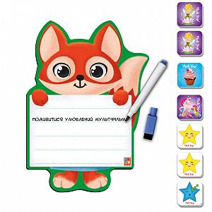 Магнітна доска Лисиця з маркером Vladi Toys VT3601-21 укр - Фото 1