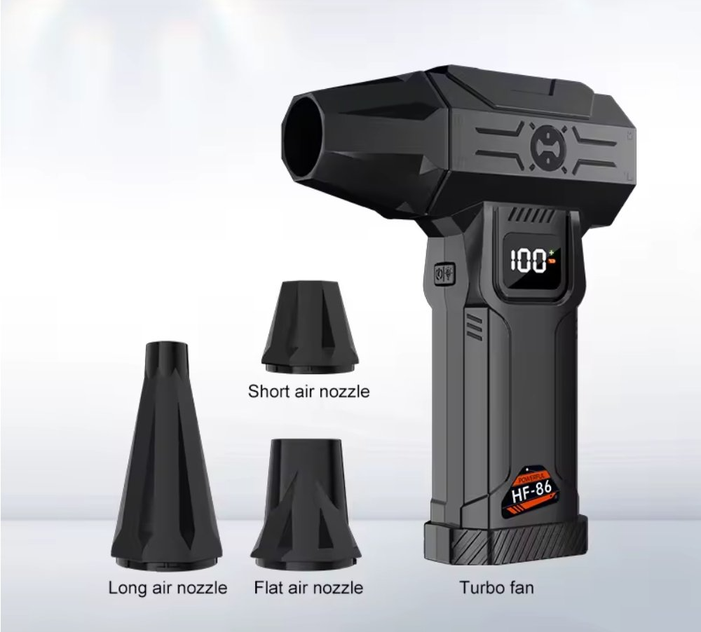 Турбовентилятор Violent HF-86 Turbo Jet Fan 150000 RPM c экраном, Black, фото №1