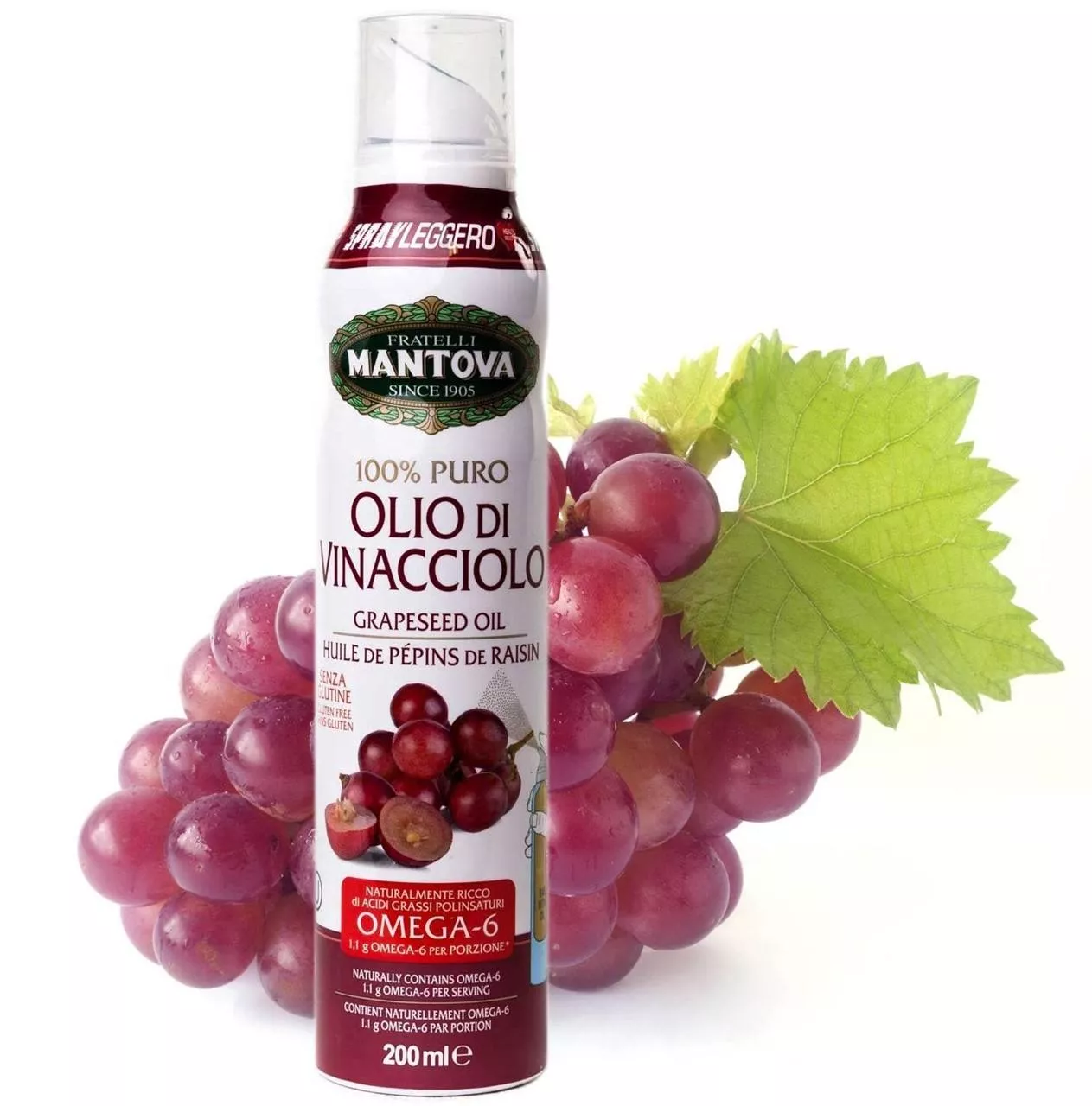 Олія Mantova з виноградних кісточок 200 мл, фото №1