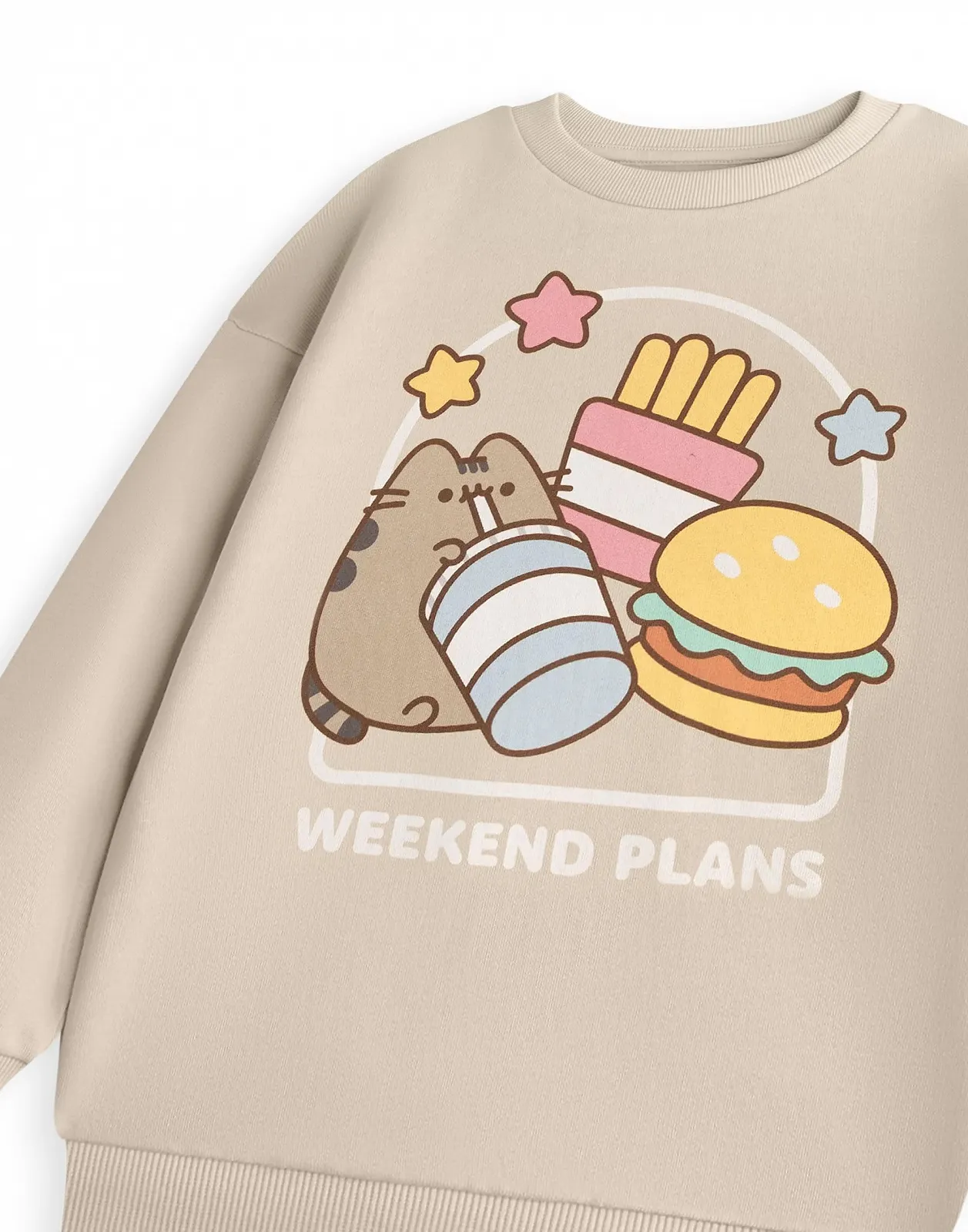 Світшот Pusheen бежевий для дівчат, фото №6