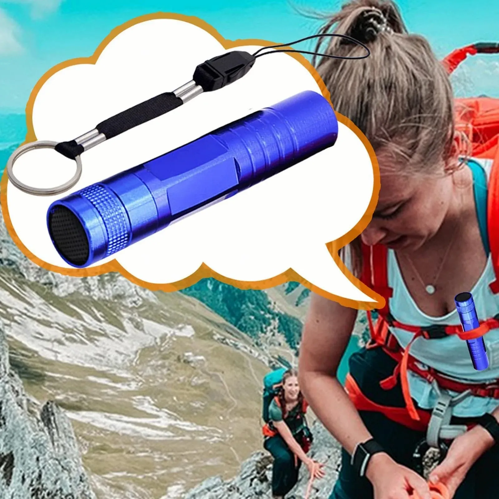 Светодиодный фонарик Алюминиевый для кемпинга, прогулок, рыбалки, фото №3