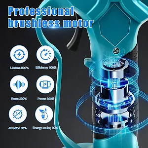 Секатор акумуляторний, Max 65 мм (діаметр різання), сумісний з Makita 18 V, з безщітковим мотором, LCD дисплей (без батареї) synthetic.ua - Фото 1