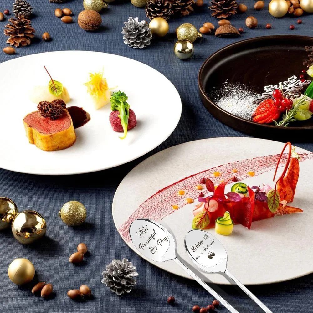 Ложка для кави З написом Колір не вказано (2 шт. в наборі), фото №5