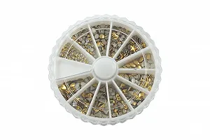 Стразы для ногтей N&BF Rondell Mix Золотые 3D украшения для ногтей, блестящие стразы для дизайна ногтей, кристаллы, упаковка 600 шт. - Фото 1