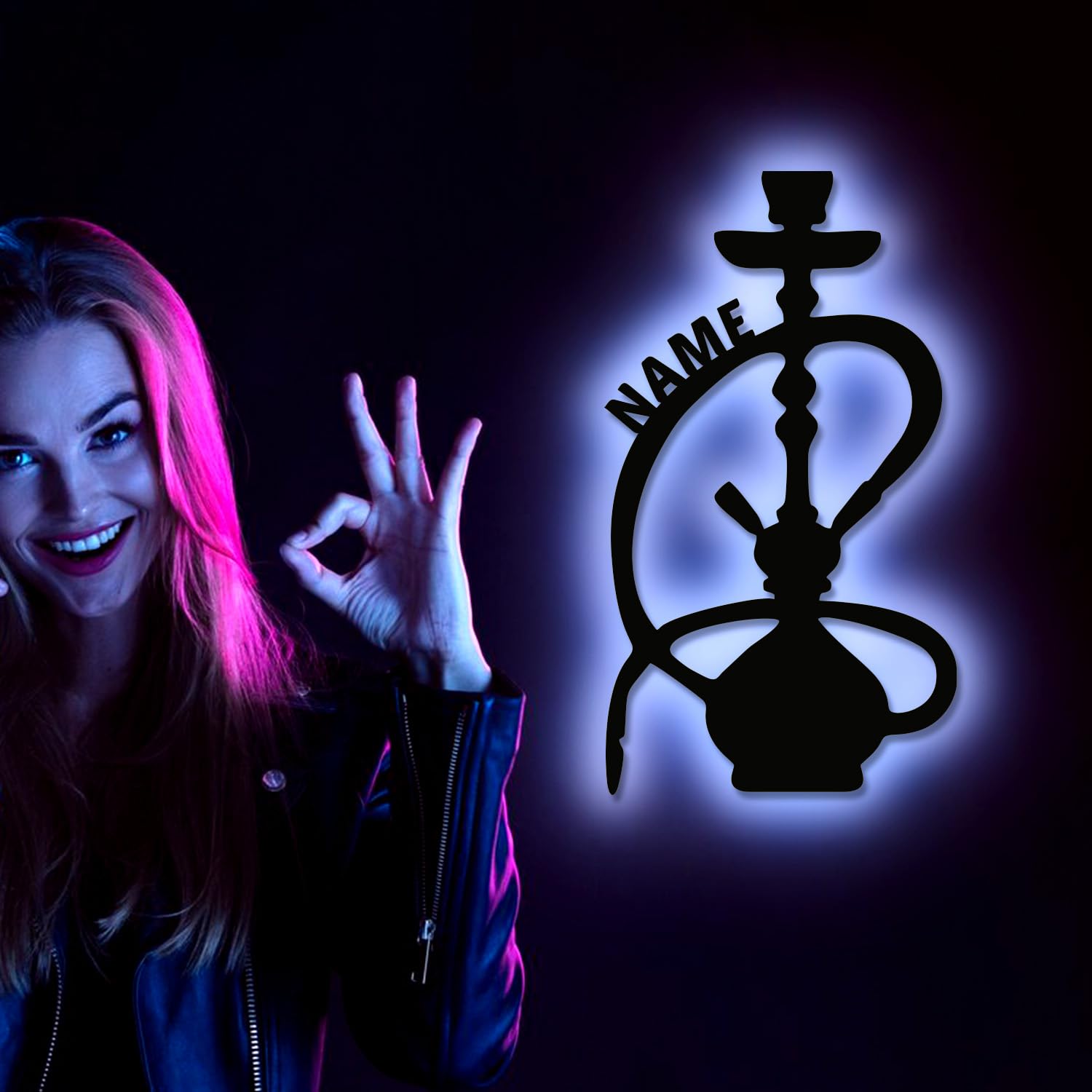 Светильник LEON FOLIEN Shisha RGB Лазерная гравировка Настольная ночник, фото №2