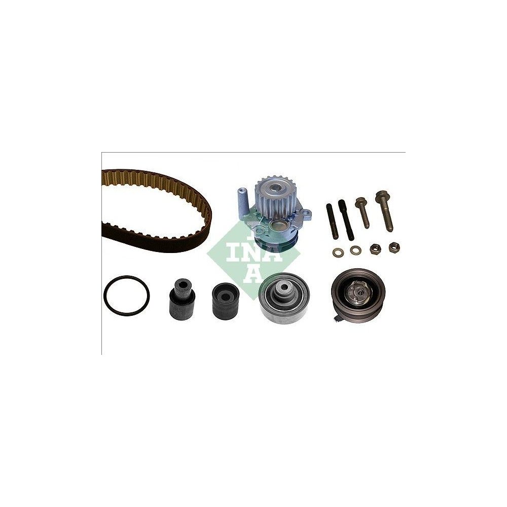 Водяний насос + комплект ременя ГРМ INA 530 0082 30 для AUDI SEAT SKODA VW, фото №1