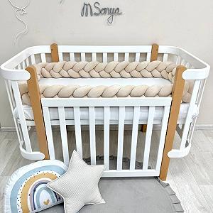 Купити Бортик-коса крем 3,6 м на всі сторони ліжечка - Фото 1 Бортик-коса крем 3,6 м на всі сторони ліжечка - Фото 1