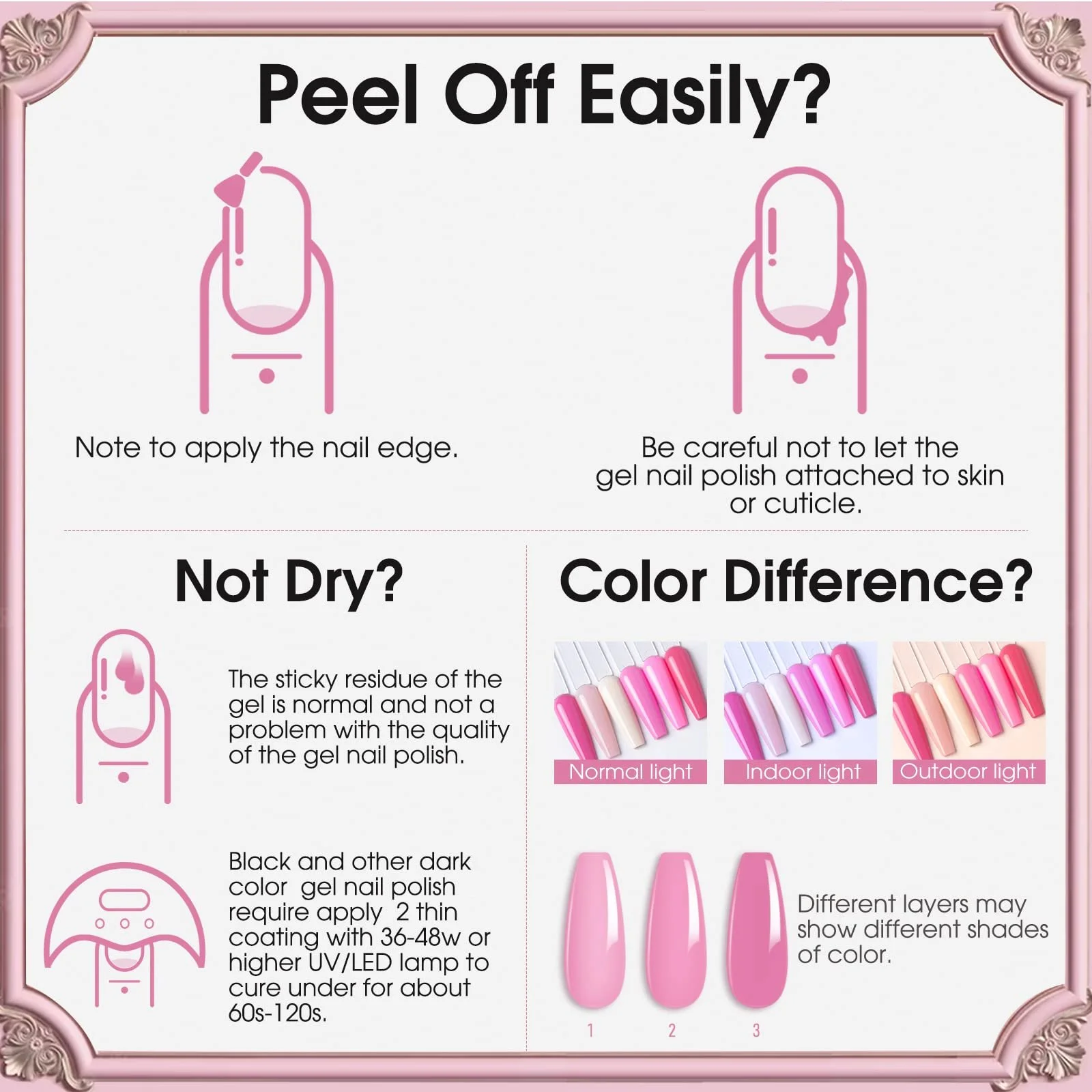 Гель-лак ROSALIND Пастель 6 цветов Розовый Неоновый розовый Детский Ярко-розовый Цветной гель для гелевых ногтей для лампы Пастель Весна Лето, фото №8