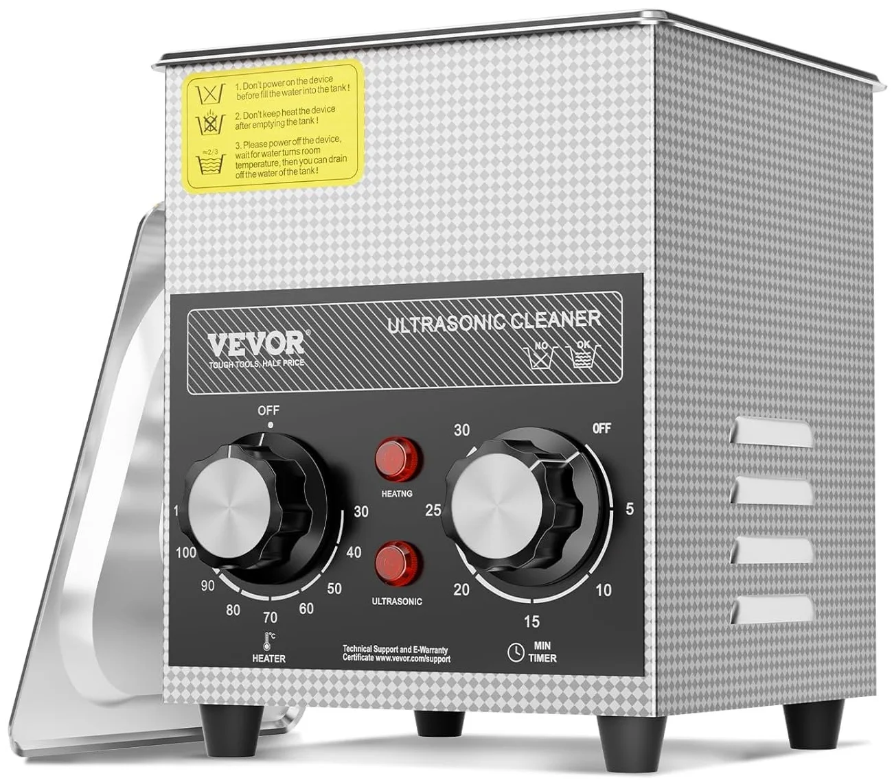 Ультразвуковий очисник Vevor Ultrasonic Cleaners 2L KZ-S2 Silver, фото №1 Ультразвуковий очисник Vevor Ultrasonic Cleaners 2L KZ-S2 Silver, фото №1