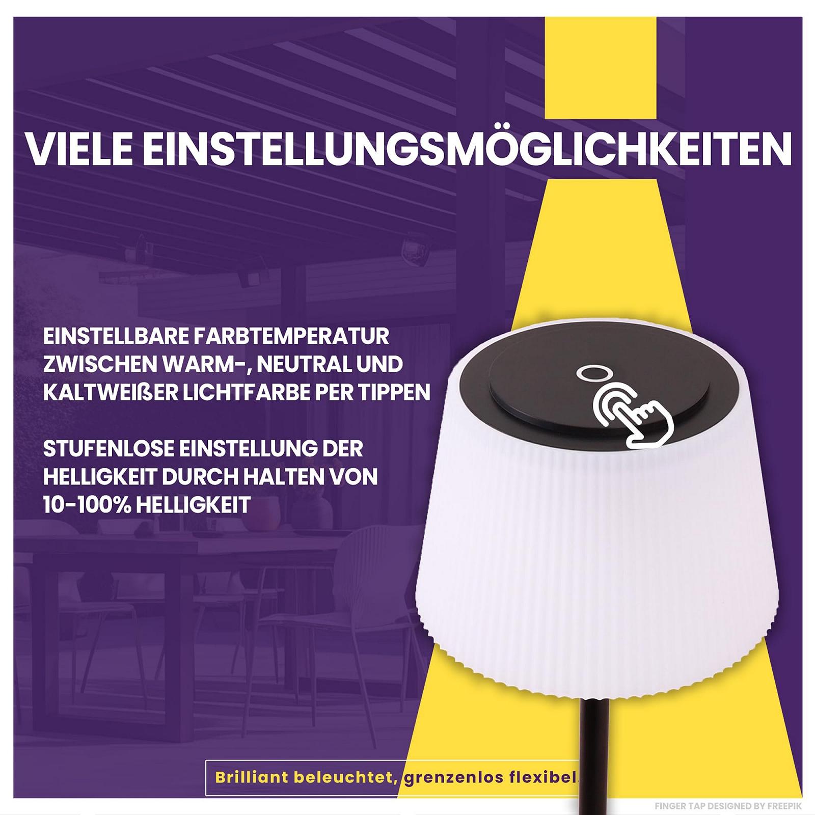 Настольная лампа Luminous Magic LED Battery Wireless IP44 Black, фото №4