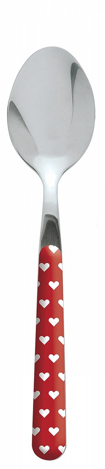 Ложка Excelsa Enjoy Heart, нержавіюча сталь, червона, фото №1 Ложка Excelsa Enjoy Heart, нержавіюча сталь, червона, фото №1