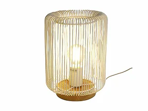 Настільна лампа Dapo Jana метал / дерево біла - Фото 1