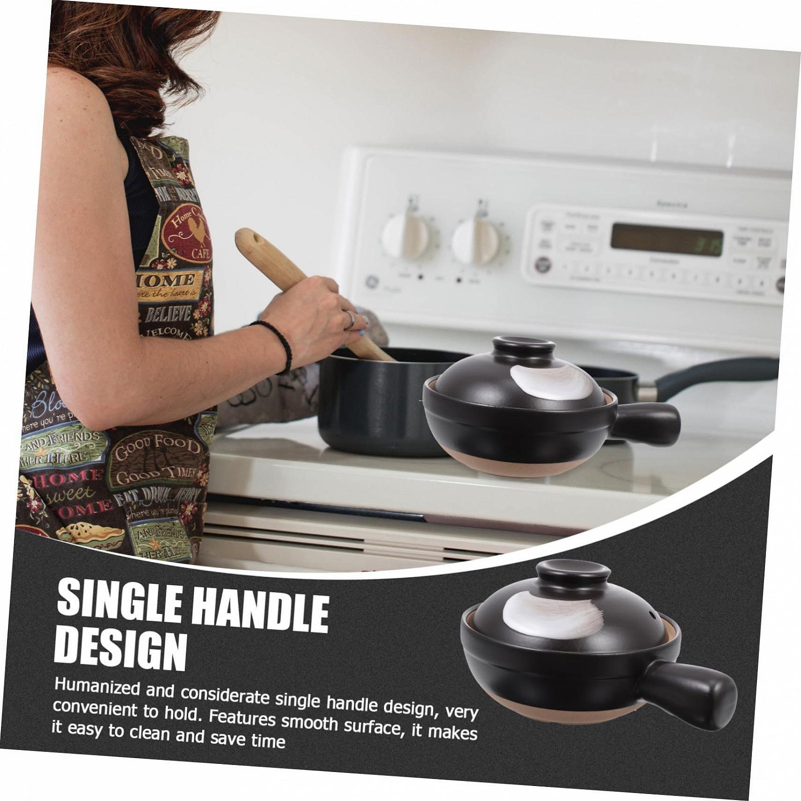 Порцеляновий Ківш TOYANDONA з однією ручкою термостійкий для супів та тушкування, фото №5