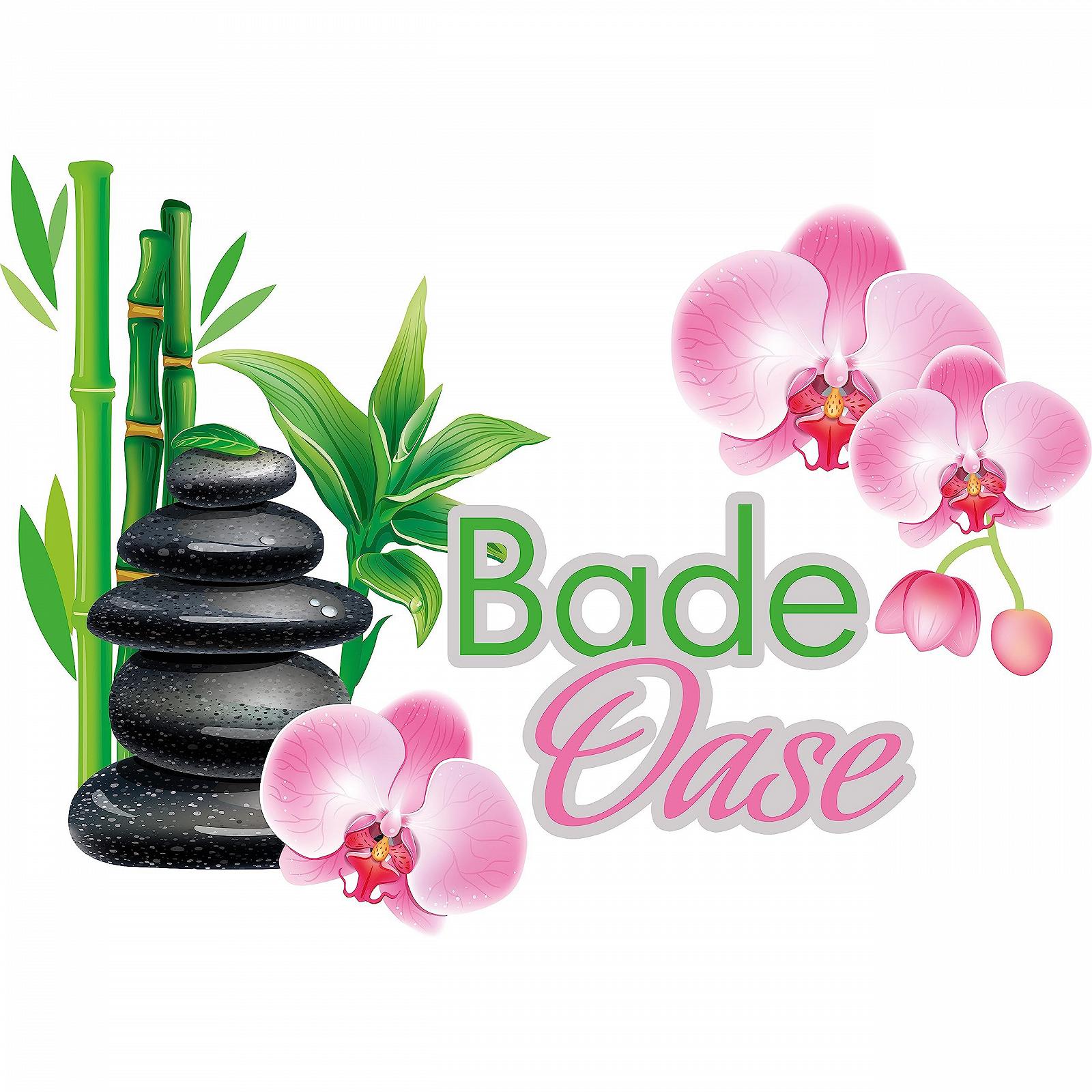 Наклейка на стіну Oasis, Stones, Bamboo 42x30 см для ванної кімнати, фото №1