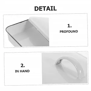 Форма для запекания Roti эмалированная с решеткой и крышкой белая synthetic.ua - Фото 1