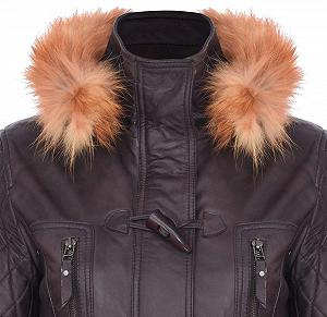 Женская куртка-парка кожаная стеганая Infinity Leather со съёмным капюшоном XS synthetic.ua - Фото 1