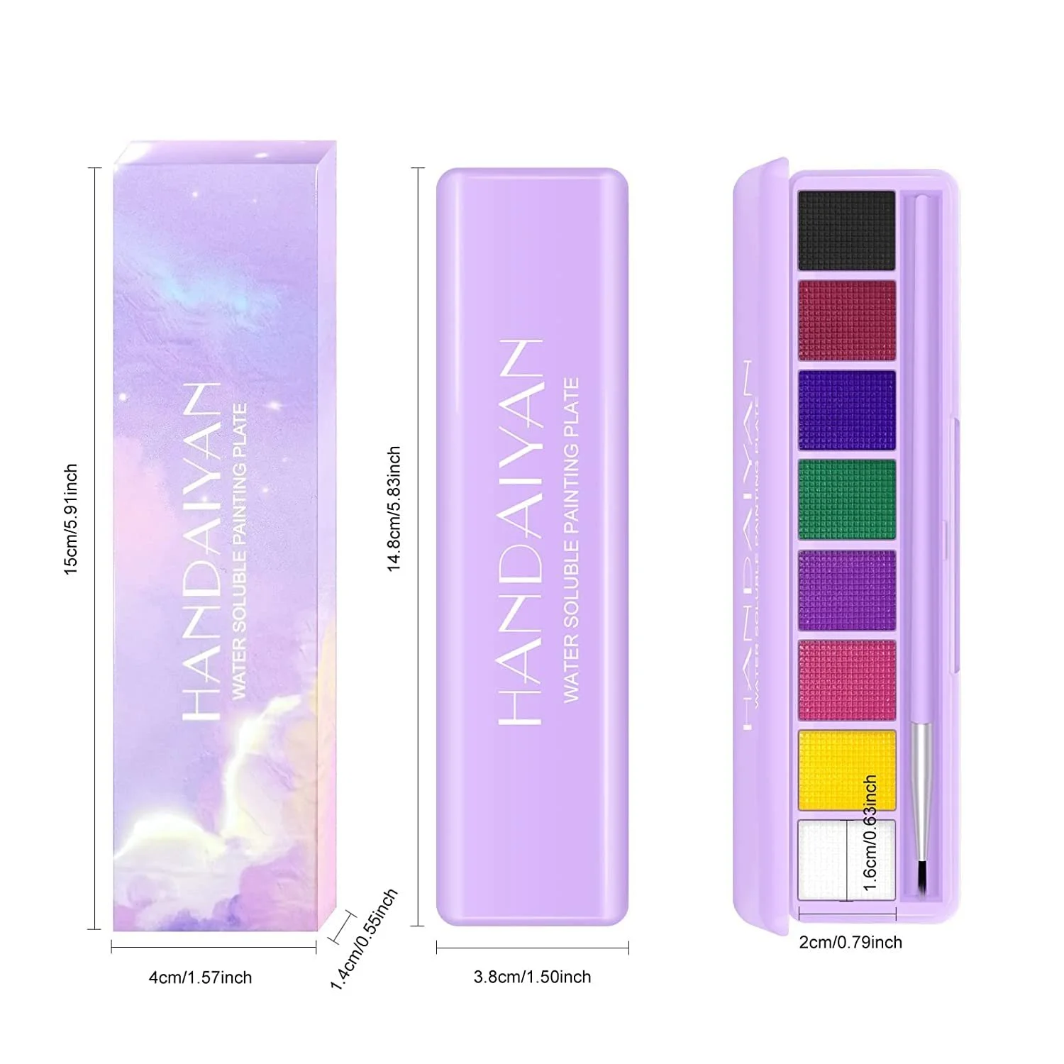 Палитра теней Beteligir UV Glow 8 цветов водная активация микс матовые и UV, фото №7 Палитра теней Beteligir UV Glow 8 цветов водная активация микс матовые и UV, фото №7