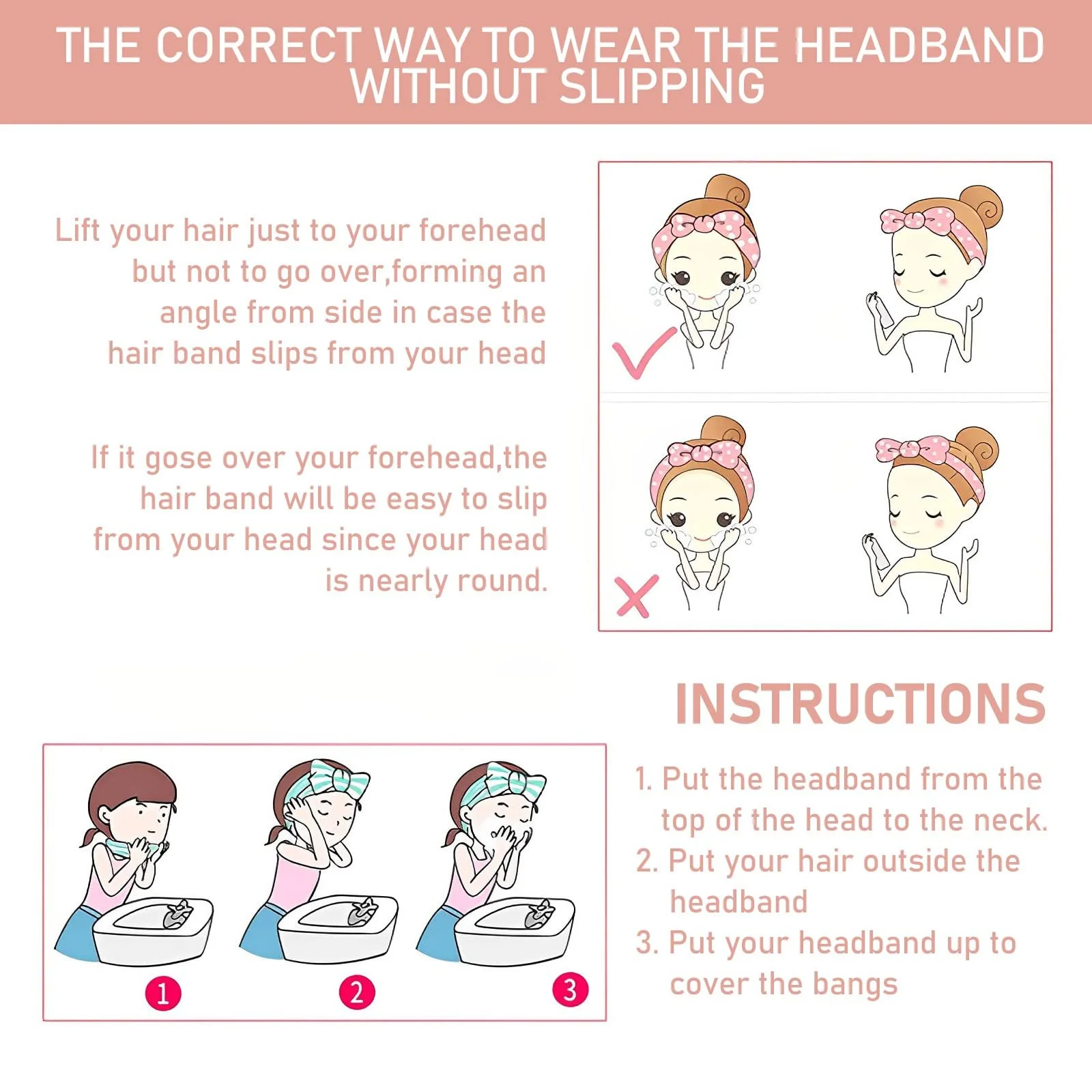 Пов'язка для голови Sibba Spa для вмивання, макіяжу, спорту, душу, фото №7 Пов'язка для голови Sibba Spa для вмивання, макіяжу, спорту, душу, фото №7