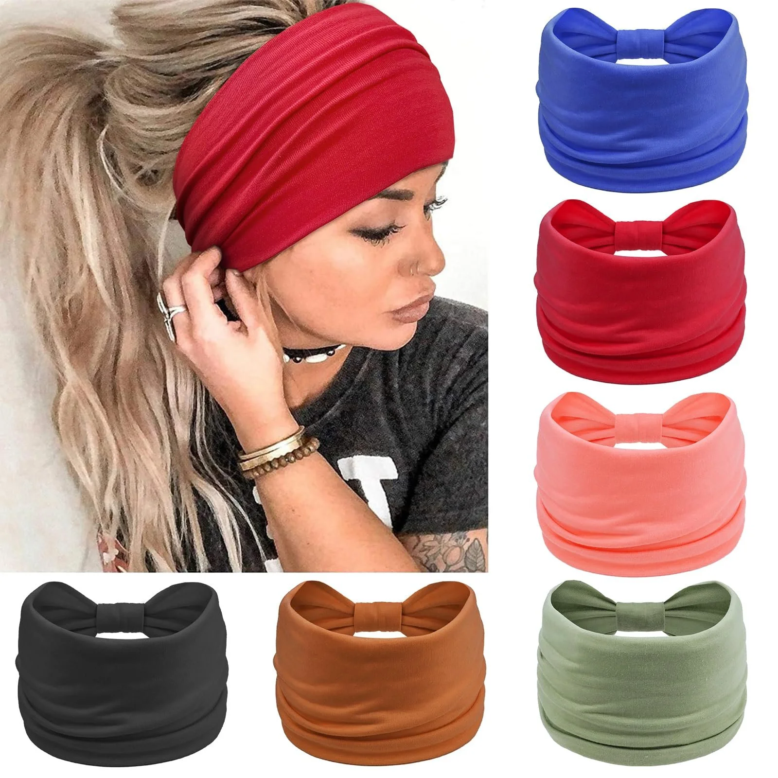 Эластические летние повязки для волос., фото №1