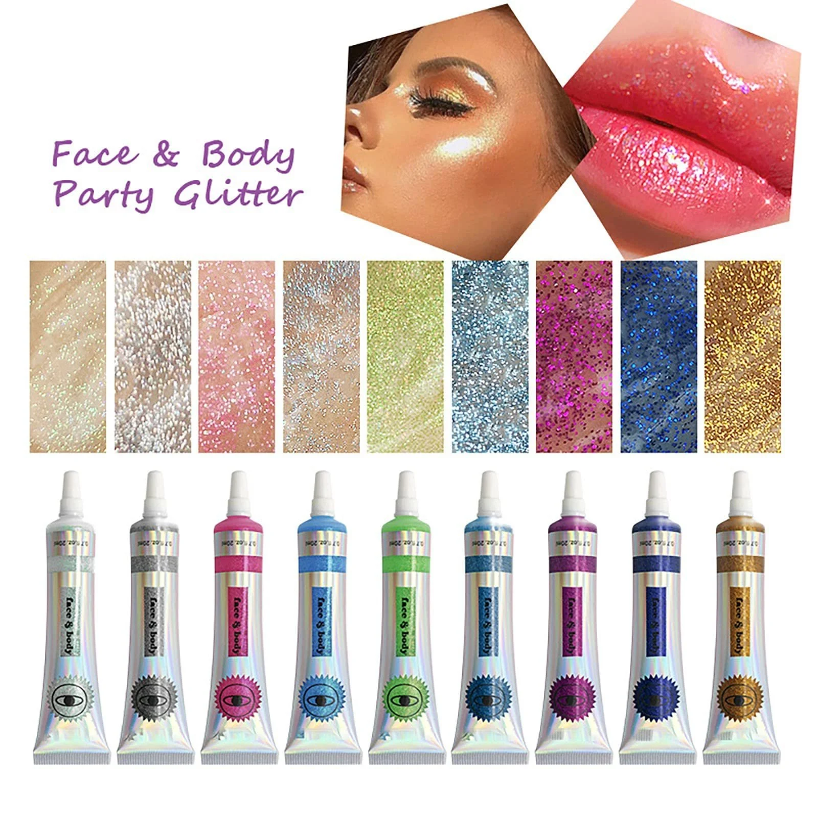 Набор кистей для теней, Тени-карандаш, Жидкая подводка для глаз с блестками, шиммером для макияжа глаз, фото №3 Набор кистей для теней, Тени-карандаш, Жидкая подводка для глаз с блестками, шиммером для макияжа глаз, фото №3