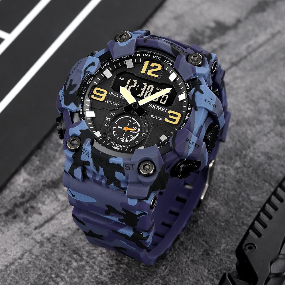 Годинник Skmei 1965CMBU Camo Blue, фото №4