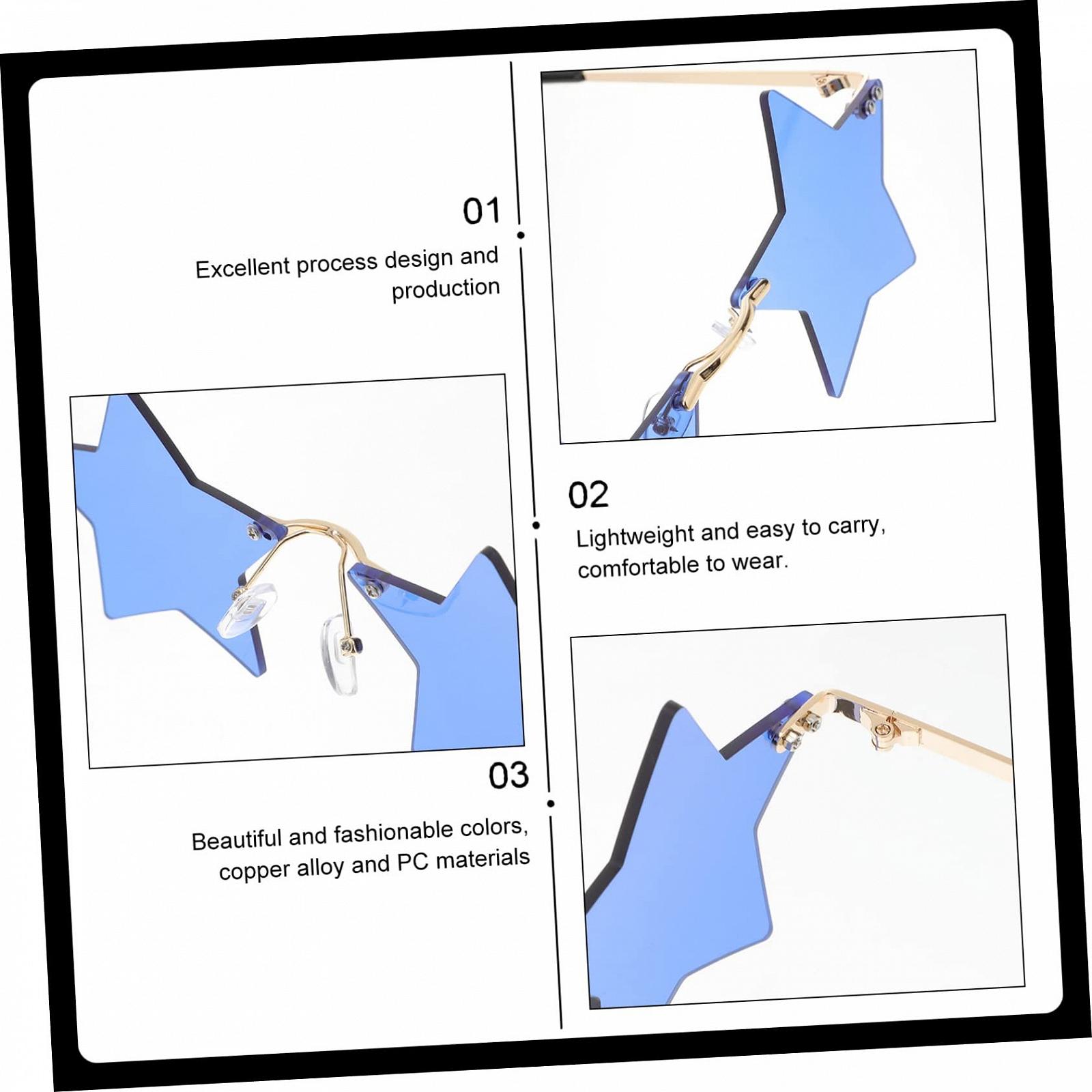 Сонцезахисні Окуляри Без Оправи COLLBATH Пентаграма, фото №9