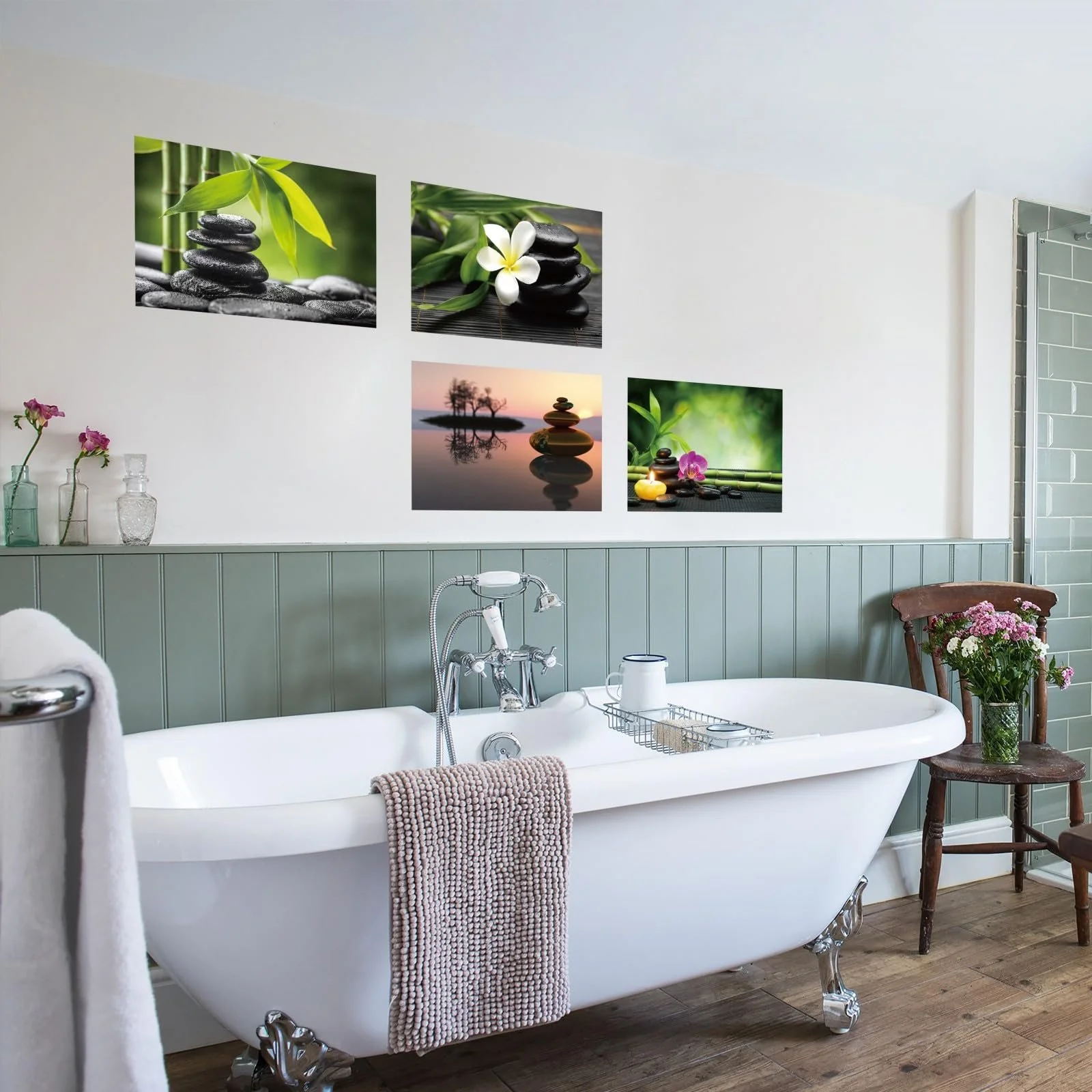 Набір наклейок на стіну Zen Stones Квіти та Спа 4 шт. 50 x 35 см, фото №6