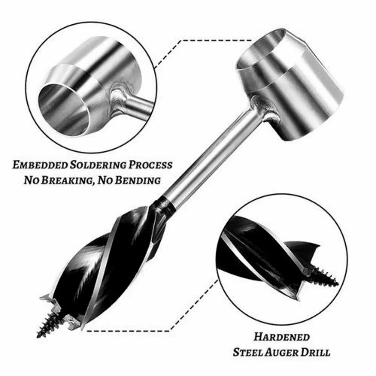 Ручний бур Survival Drill Multipurpose Wood Scotch Eye для бушкрафту та кемпінгу, фото №4