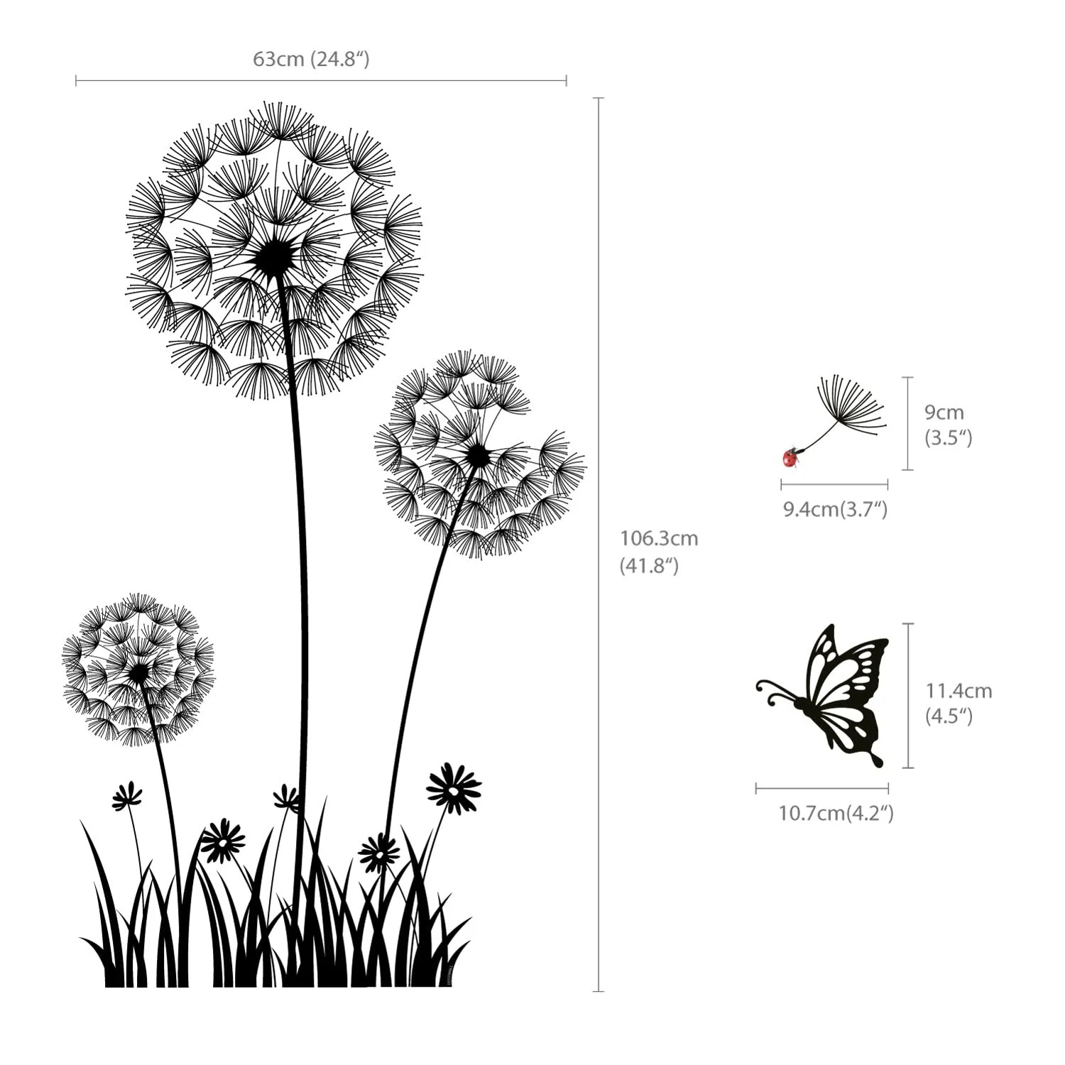 Наклейка на стіну BASHOM BS-105 Рожеві квіти та цитати, фото №5