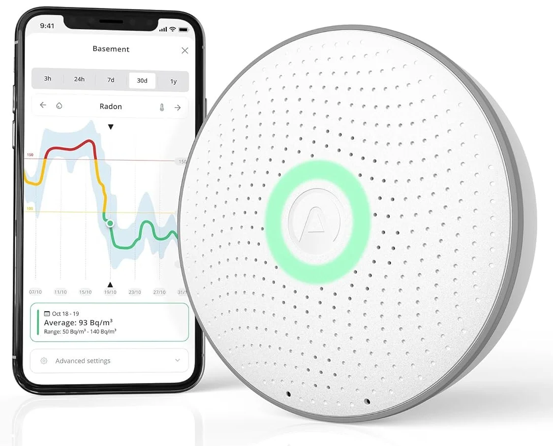 Детектор якості повітря Airthings Wave Radon Білий, фото №1