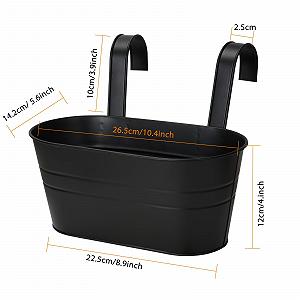 Підвісний квітковий горщик Atoke 27.5 см металевий з гачками Різнокольоровий synthetic.ua - Фото 1