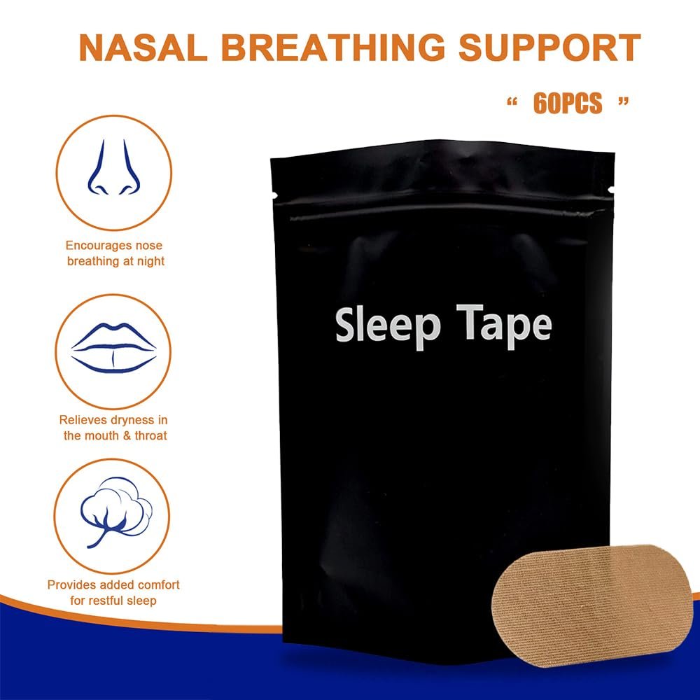 Смужки для рота від хропіння, 60 шт, колір шкіри, фото №3