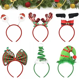 Набор из 6 рождественских обручей для волос. - Фото 1