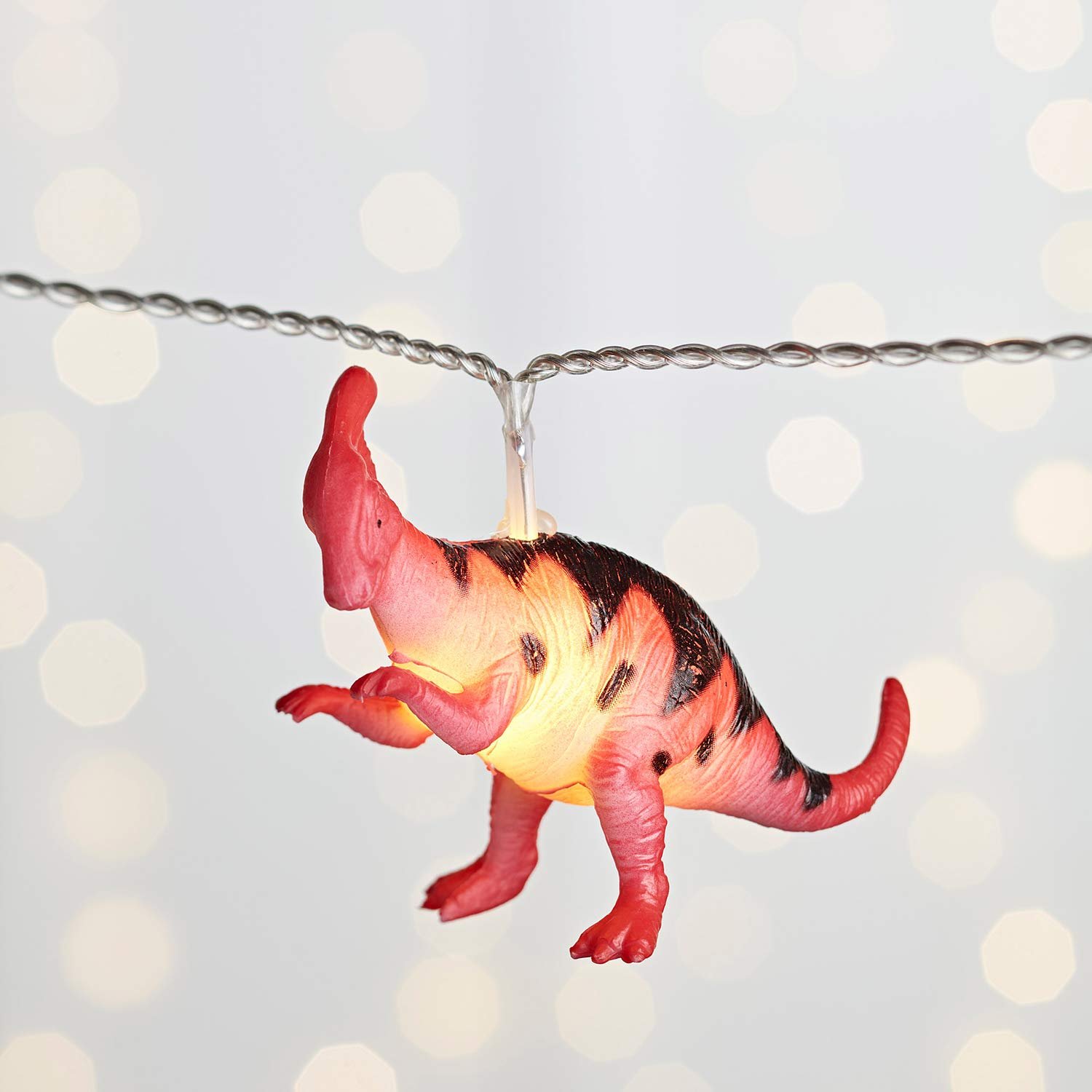 Гірлянда Lights4fun LED Динозаври 12 LED на батарейках з таймером, фото №6