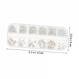 Стрази для нігтів Housoutil, 3 коробки, діамантові прикраси, підвіски synthetic.ua - Фото 1