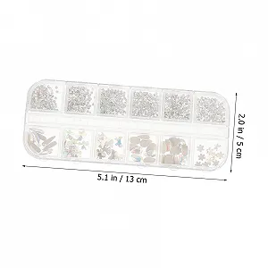 Стразы для ногтей Housoutil, 3 коробки, бриллиантовые украшения, подвески, рождественские украшения, плоские, хрустальные аксессуары Alien synthetic.ua - Фото 1