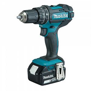 Аккумуляторная дрель Makita DHP482JX13 18 В / 3,0 Ач 2 батареи + зарядное устройство в Makpac + набор аксессуаров 120 шт. в Makpac Бензин / Черный - Фото 1