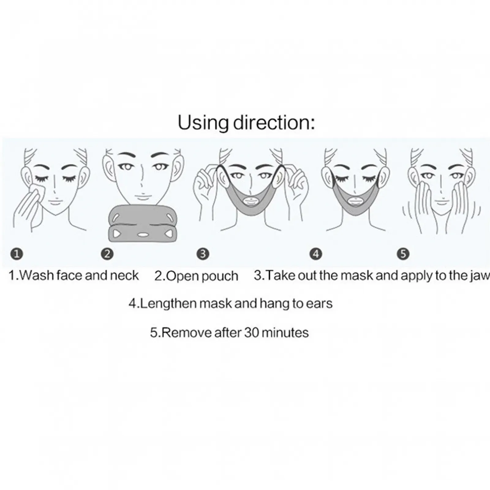 Маска Bloskin для підборіддя, багаторазова, для ліфтингу обличчя V-Line (2 упаковки), фото №7