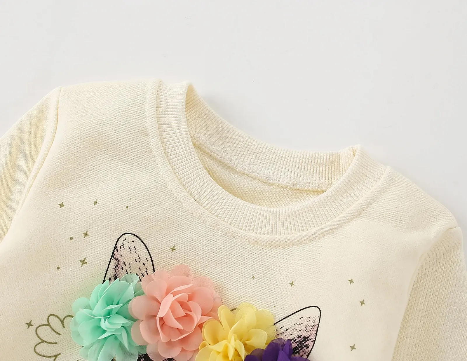 Свитшот Codkkre для девочек Детский милый мультяшный свитер для девочек Хлопковые рубашки с длинными рукавами Возраст 2-10 лет, фото №4