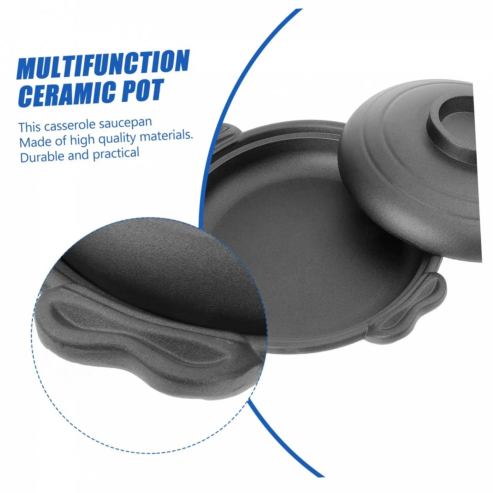 Кастрюля керамическая антипригарная для супов и тушения, фото №9