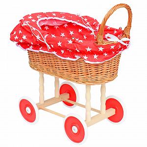 Коляска для ляльок Плетена Візок Різні дизайни Зірочки Червоний ціна на synthetic.ua - Фото 1 Коляска для ляльок Плетена Візок Різні дизайни Зірочки Червоний synthetic.ua - Фото 1