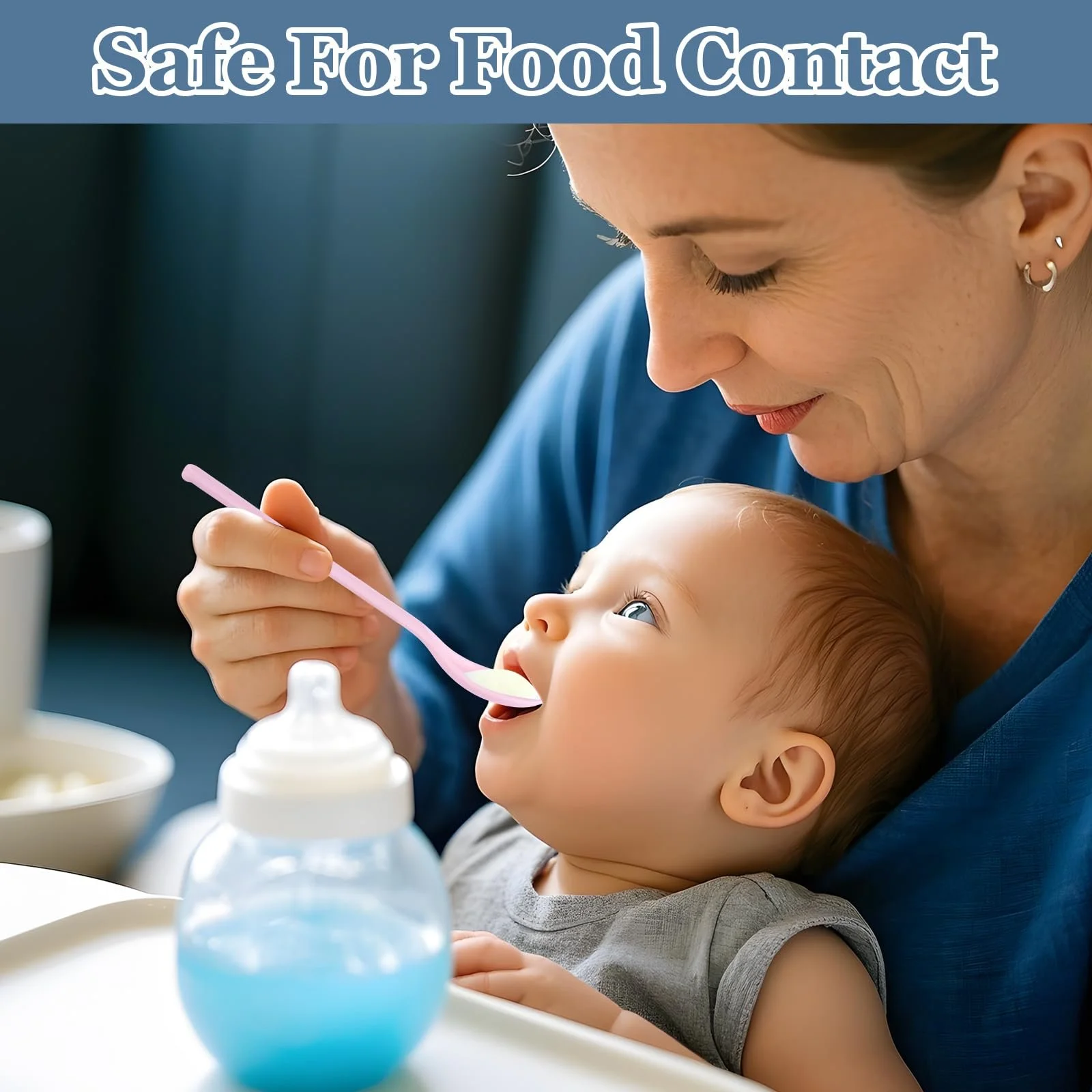 Ложка Пластикова 18.5 см Різнокольорова, набір 10 шт., фото №4