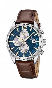 Годинник Festina F16760/7 Кварцовий Сріблясто-коричнево-синій - Фото 1