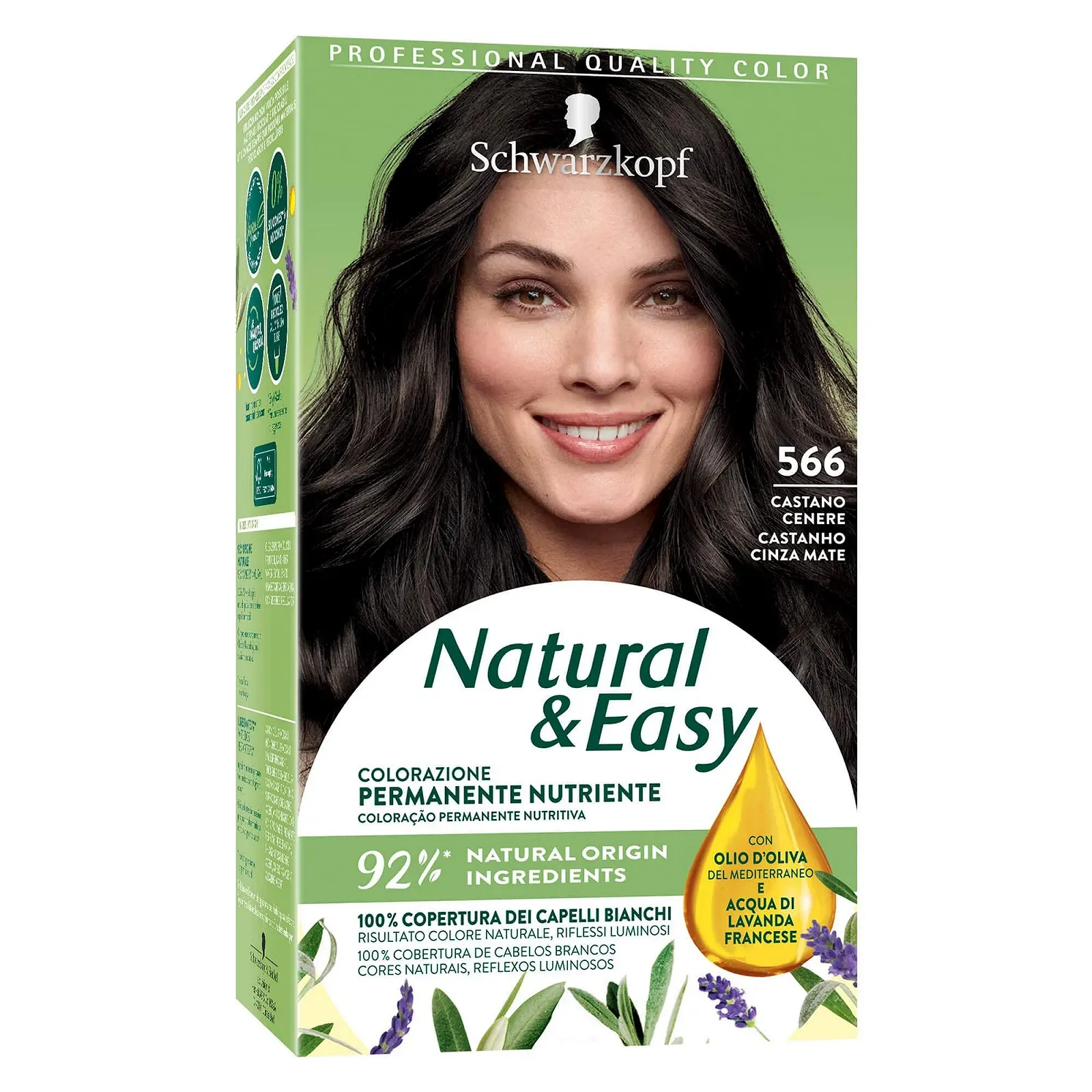 Краска для волос Schwarzkopf Natural & Easy 566 Пепельно-коричневый, фото №2 Краска для волос Schwarzkopf Natural & Easy 566 Пепельно-коричневый, фото №2