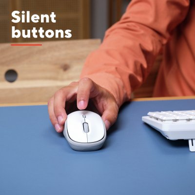 Мышка Trust Yvi+ Silent Wireless/Bluetooth White (25513), фото №10