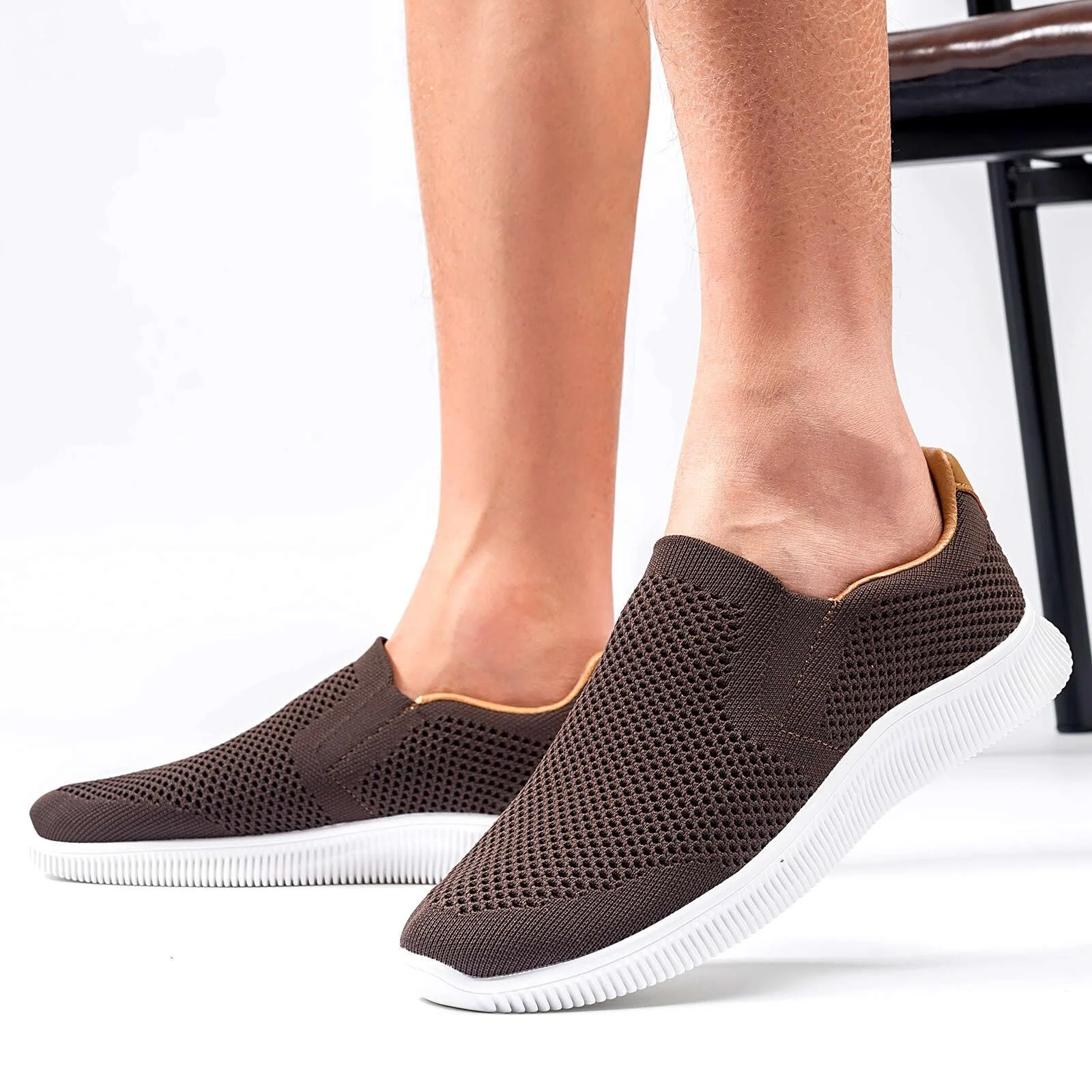 Мужские Слипоны MrToNo Кроссовки Повседневная Обувь для Ходьбы Легкие Лоферы Удобные Дышащие Спортивные Кроссовки для Бега Тренажерного Зала Фитнеса и Джоггинга, фото №4