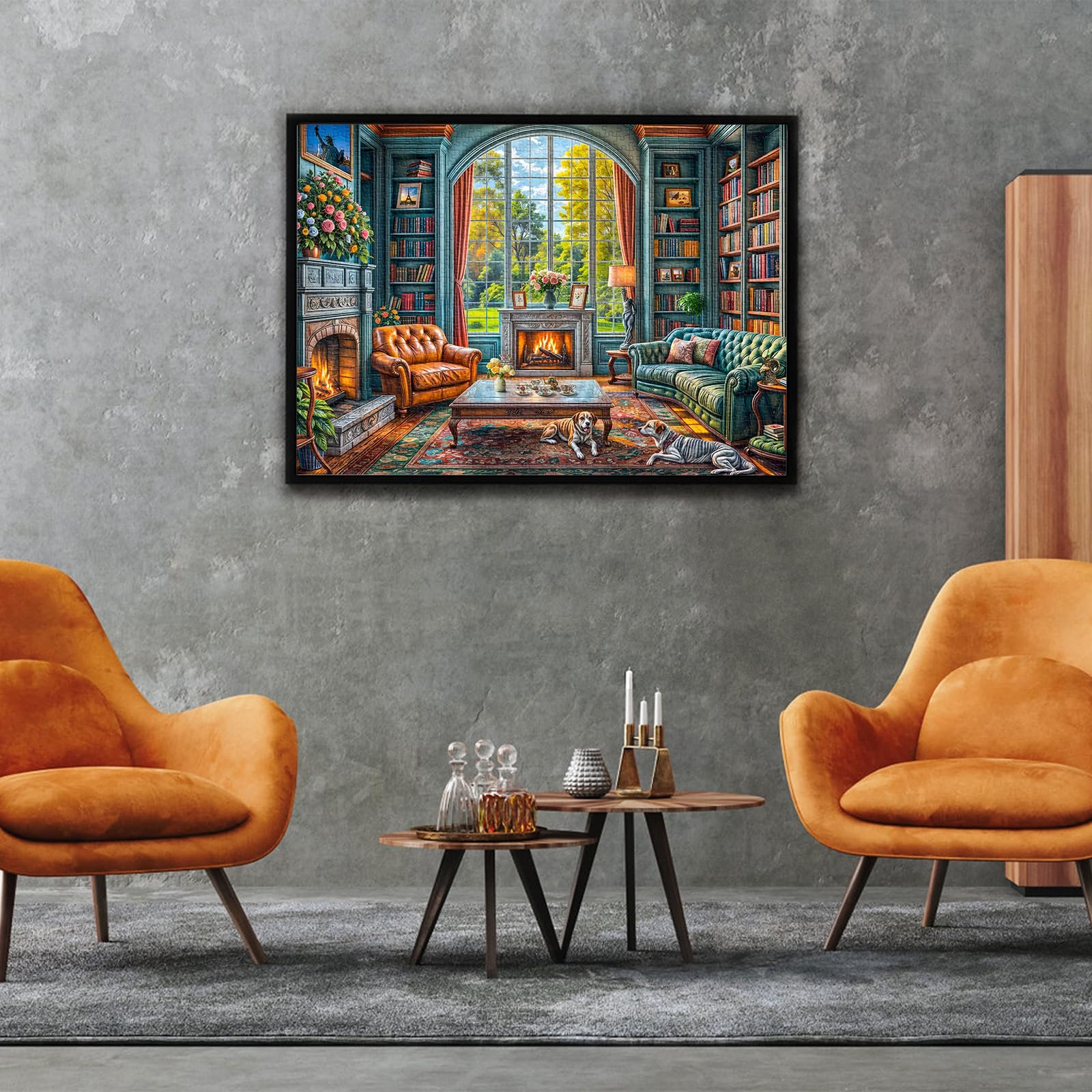 Пазл Impossible Game Warm Study Motif 1000 елементів, фото №4 Пазл Impossible Game Warm Study Motif 1000 елементів, фото №4