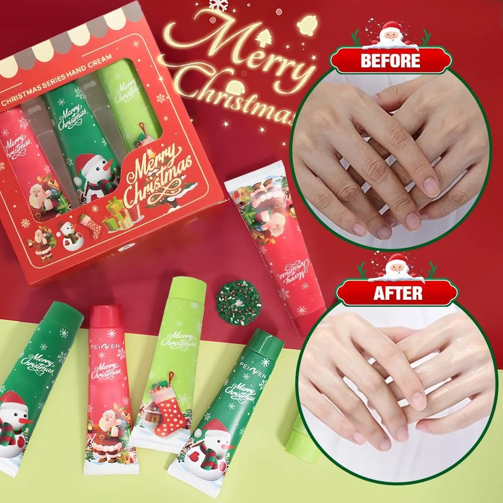 Крем для рук Christmas, Міні набір різдвяних кремів для рук, Набір з 3 шт, фото №3