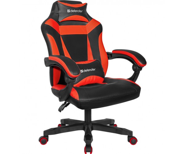 Крісло ігрове Defender Master поліуретан 50мм Black/Red, фото №1 Крісло ігрове Defender Master поліуретан 50мм Black/Red, фото №1